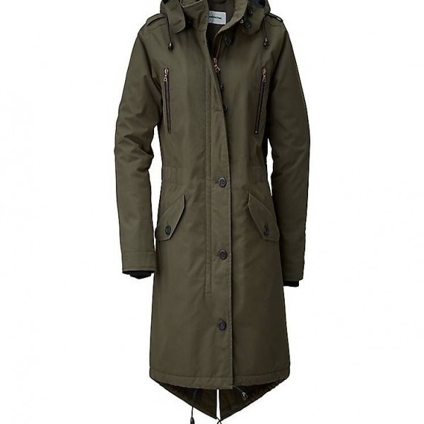 Damenparker Gr S olivgrün