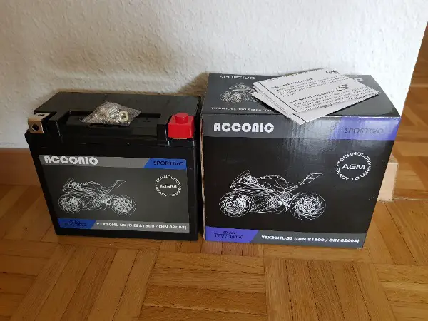Motorradbatterie YTX20HL-BS, AGMl, neu, auch SA / SO