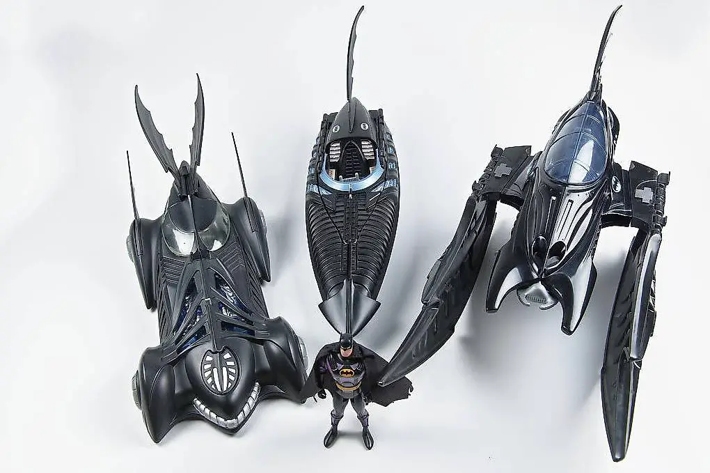 Batman Forever, Batmobil, Batglider, Batboat, KENNER 1995