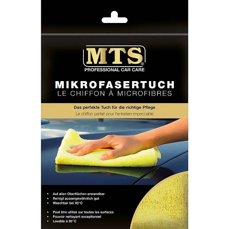 MTS Mikrofasertuch, Frottéegewebe, Gelb, 40 x 40 cm