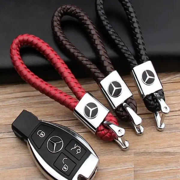  Mercedes Schlüsselanhänger Leder Schwarz