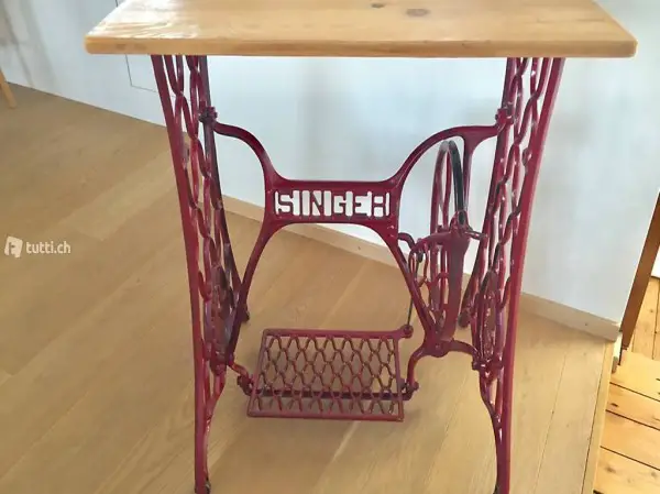 Metal Holz, Vintage Tisch 70 L, 40 B, 74 H