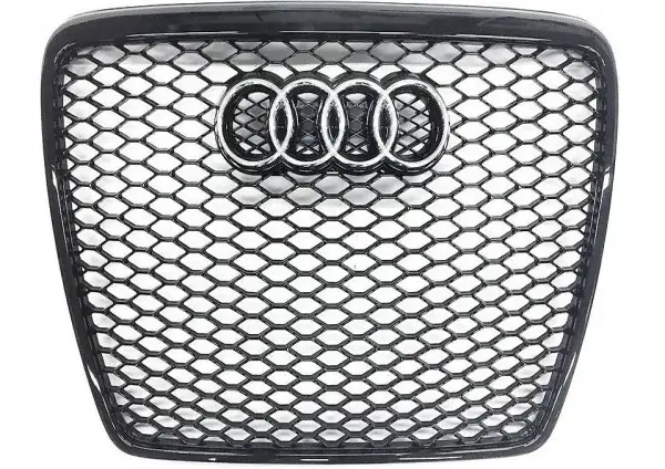  Grill RS6 Audi A6 S6 C6 4F Bj.04-11 Schwarz Frontgrill
