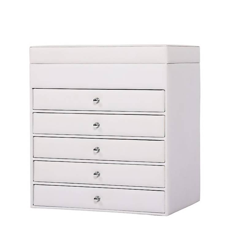Schmuckkästchen 5 Schubladen weiss