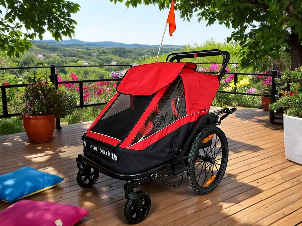 3in1 Kinderwagen Veloanhänger Jogger mehrteilig ROT NEU