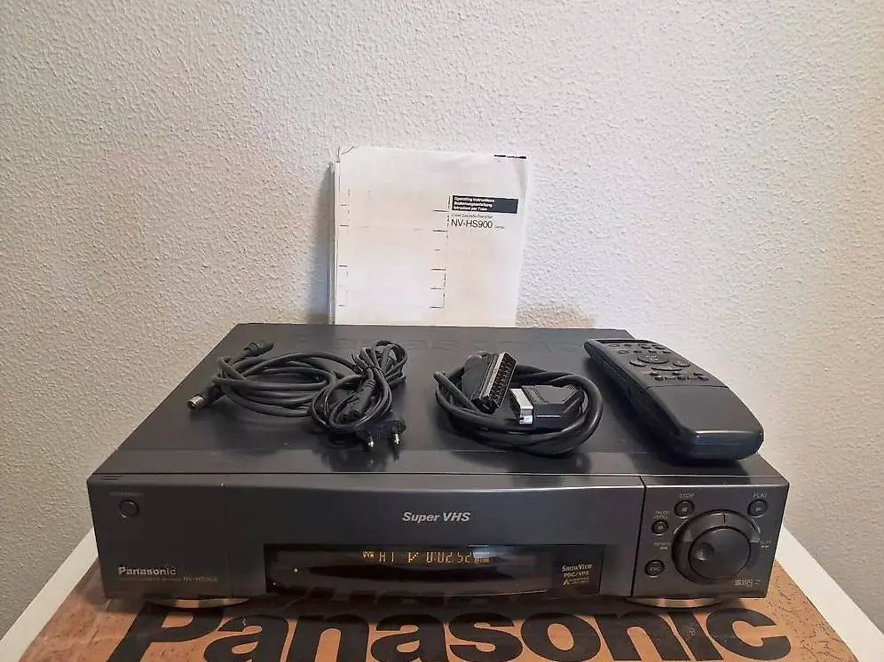 s-vhs recorder panasonic nv - hs 900 schwarz