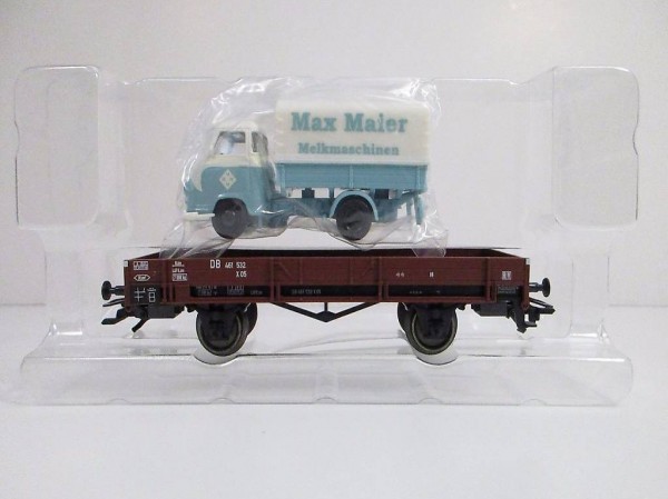 Märklin H0 00761-15 DB Niederbordwagen mit LKW MAX MAIER