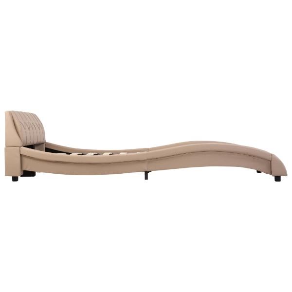  Bettgestell Cappuccino-Braun Kunstleder 140x200 cm