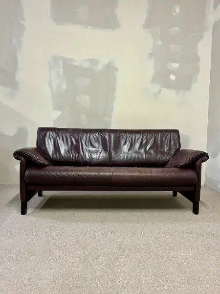 Vintage De Sede DS-14 Sofa, 2er Sitzer Ledersofa