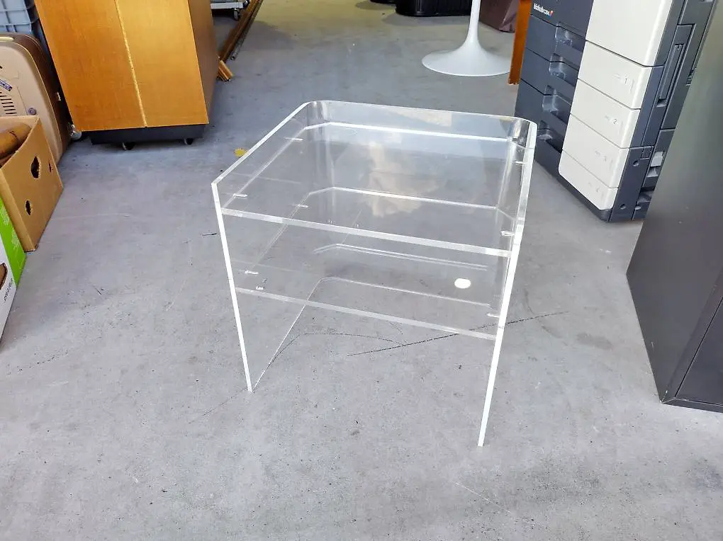 Vintage Plexiglas Tisch Tischli Nachttisch etc. 45 x 40 cm