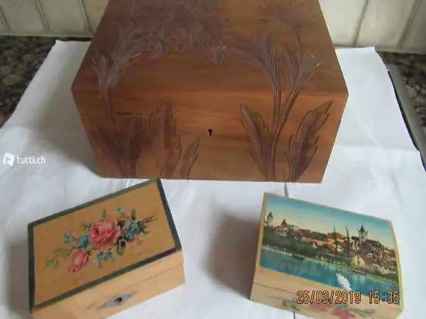  Schatullen, 3 Stücke