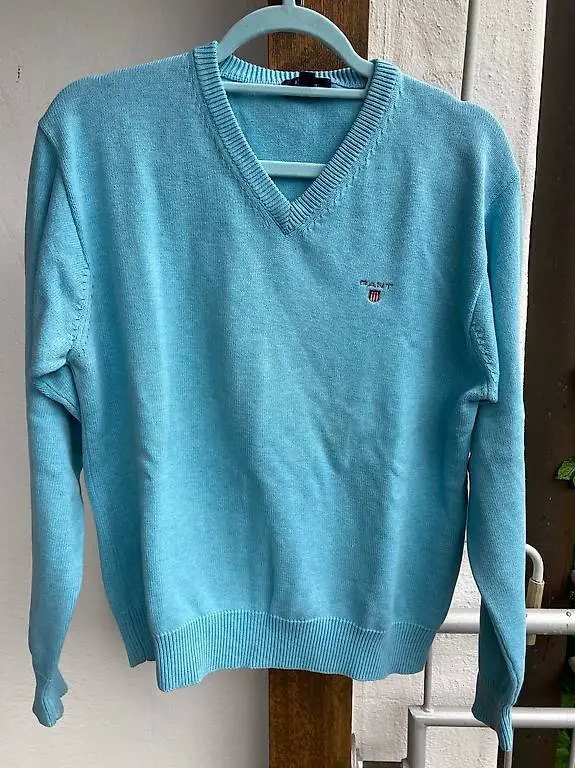 GANT Pullover blau aqua Herr Gr. S o Dam 42