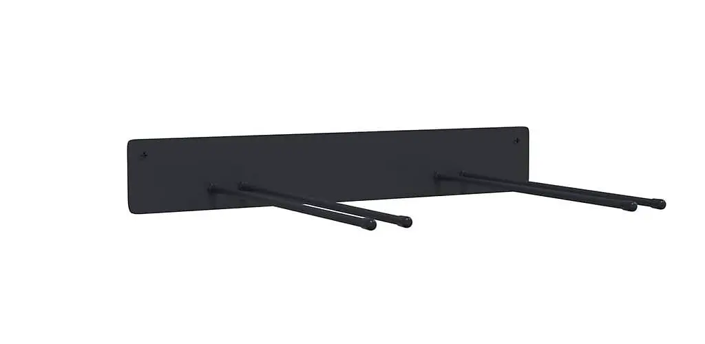 Gerätehalter Wandmontage Schwarz Stahl