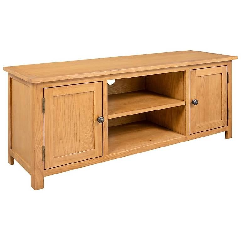 TV-Schrank 110x35x44 cm Massivholz Eiche