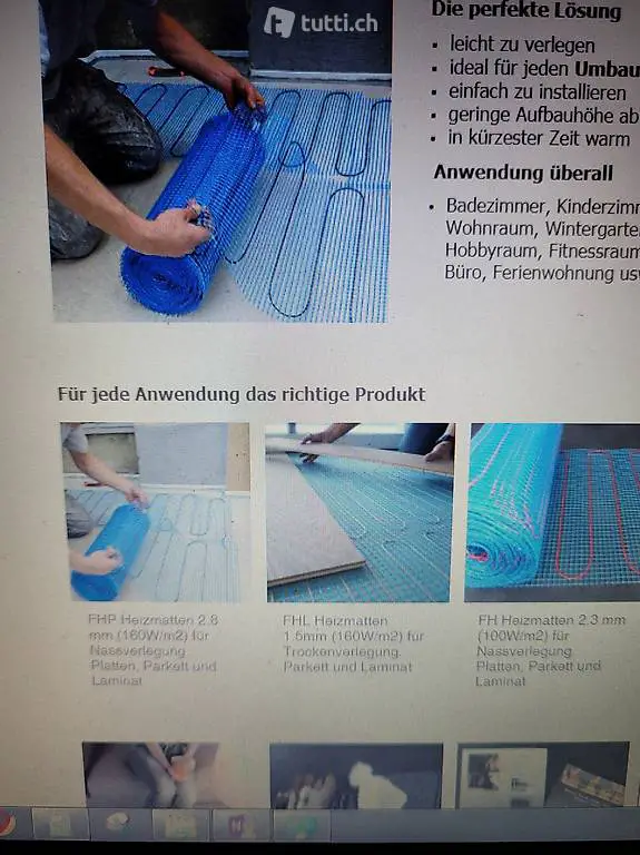 Elektroboden Heizteppich 6m2