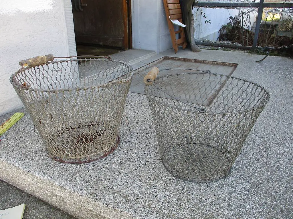 3x Garten-Körbli + Pflanzenständer Zink Landliebe-Look
