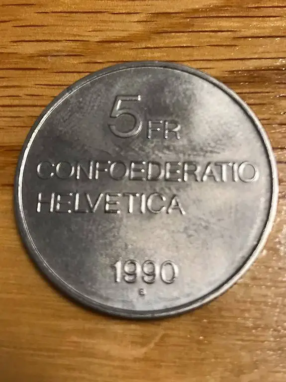 Gedenkmünze 5.- Jahrgang 1990