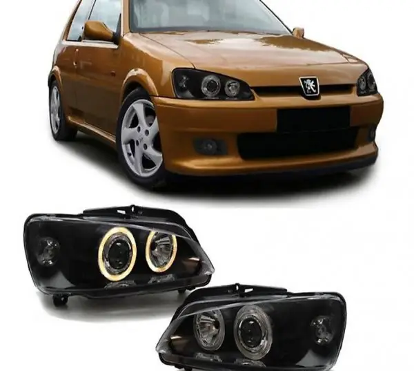  KLARGLAS ANGEL EYES SCHEINWERFER SCHWARZ, Peugeot 106 ab 96