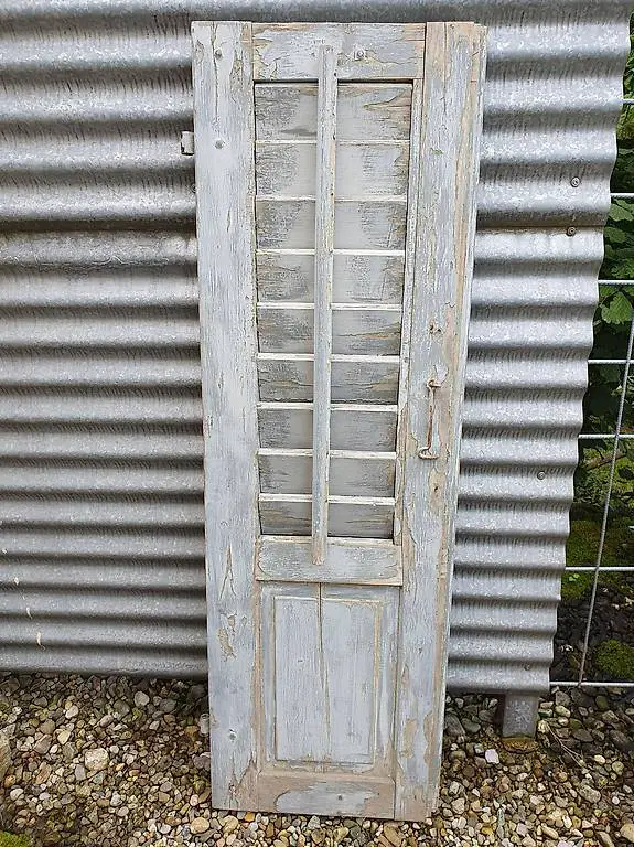 Fensterladen grau schöne Patina Antik Shabby Chic 144x45 cm