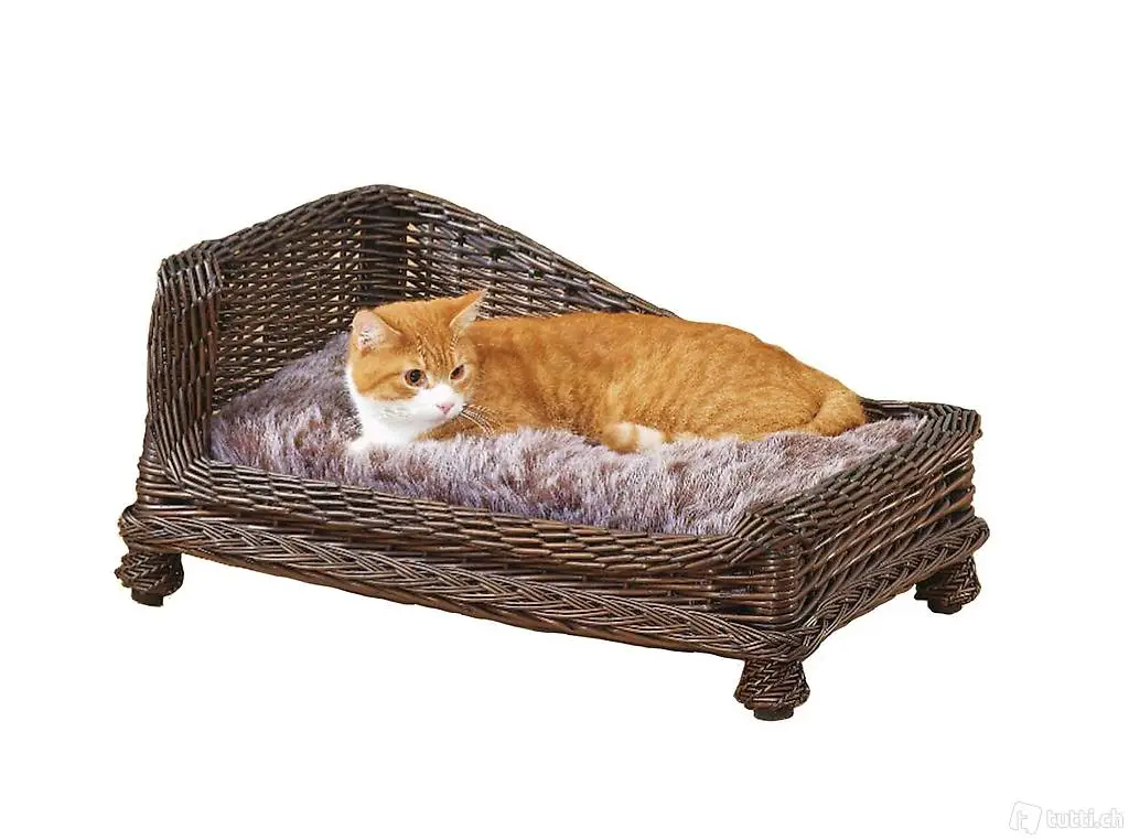  Elegante divanetto in vimini, con morbido cuscino. NUOVO