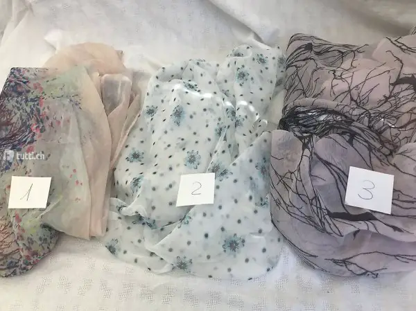 Halstuch Schlauchform und Schal (schwarz)verschiedene Farben