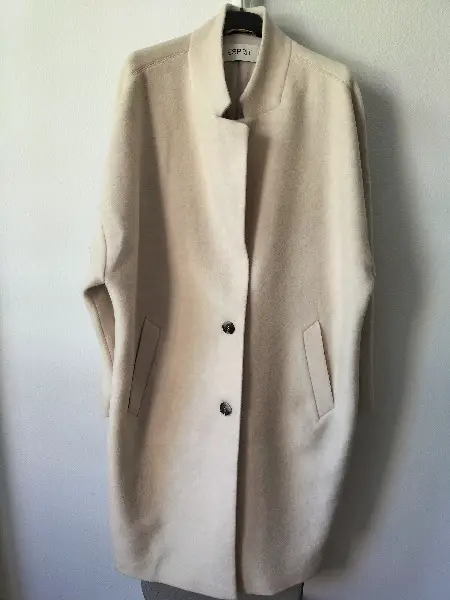Manteau en laine ESPRIT couleur crème XXL