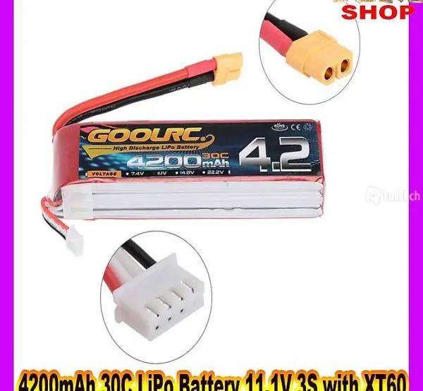  4200mAh 30C LiPo Batterie 11.1V 3S mit X