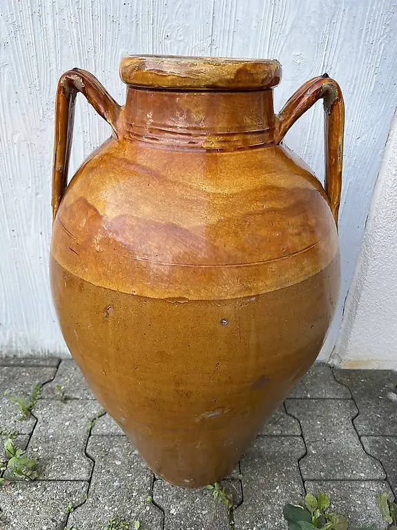 Antik Sehr Grosses Henkelvase Ton von Sizilien