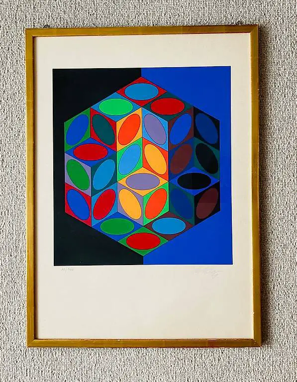 Victor Vasarely, mehrfarbige Lithographie
