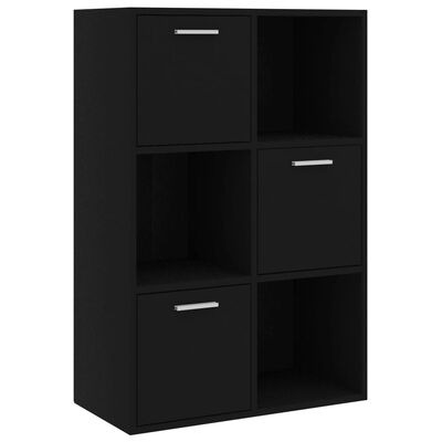  vidaXL Lagerschrank Schwarz 60x29,5x90 cm Holzwerkstoff