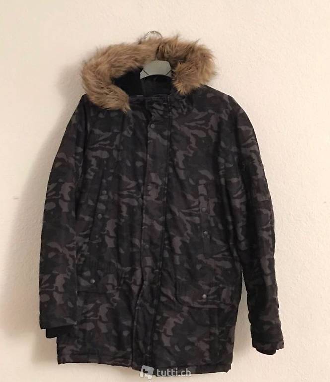 Winterjacke Parka Camouflage S
