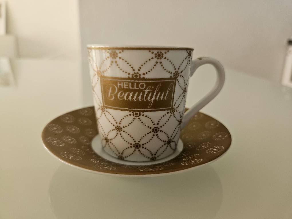 Espressotassen Set (gold-weiss)