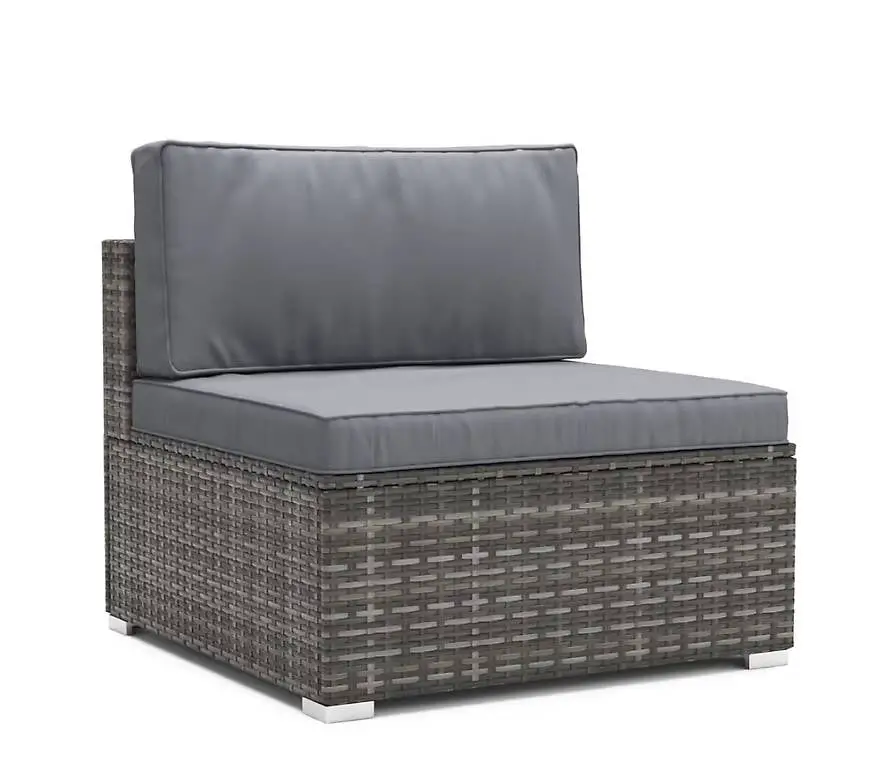 Mittelteil Rattanlounge LINDOS grau/anthrazit