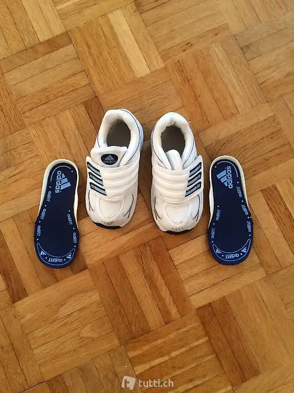 ADIDAS Klettverschluss-Schuhe Gr. 21 weiss