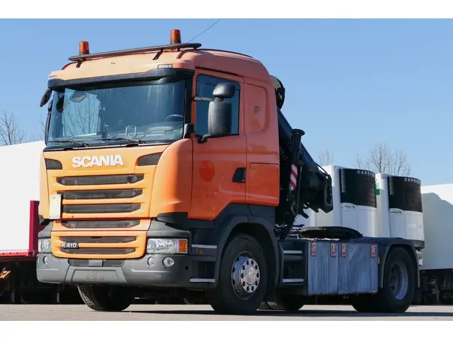 SCANIA, R 410 Retarder Kran HIAB Funk Pritsche, Sattelkupplung