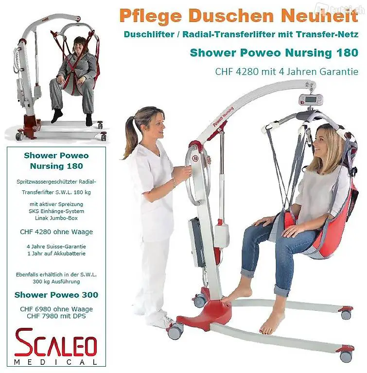 Dusch-Transferlifter - Duschlifter mit Transfer-Netz