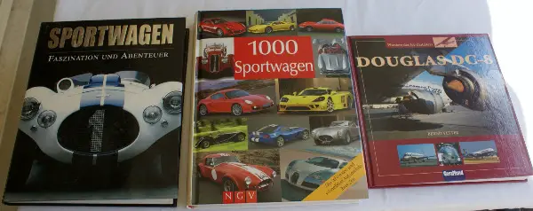 Div Bücher Sportwagen Flugzeug