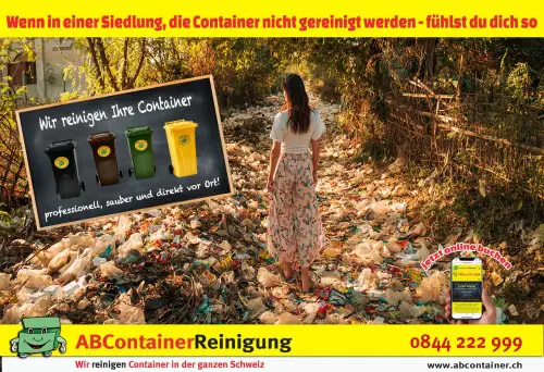 Wenn in einer Siedlung, die Container nicht gereinigt werden.