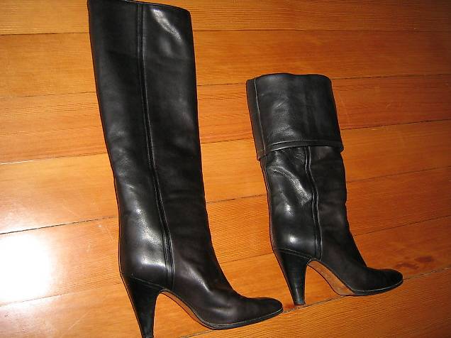 Teure Pollini Stiefel schwarz aus Kalbsleder Grösse 36