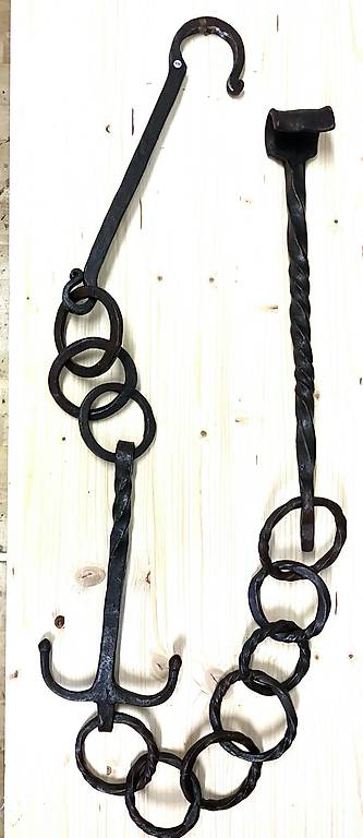 Schmiedeeisen Kette mit Hacken Antik