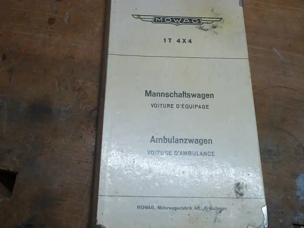 Oldtimer Movag 1T 4x4 Schmierplan Elektroschema