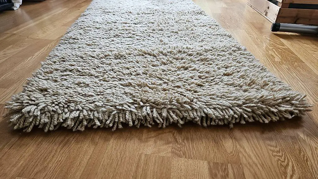 Handgeknüpfter Läufer Teppich hochfloor, reine Schurwolle