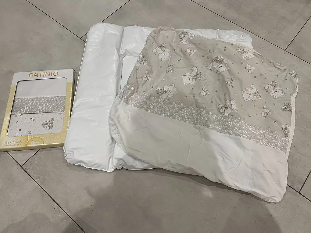 Patinio Kinderbettwäsche silber Bär
