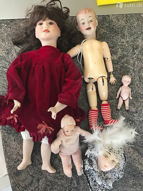 Originale Glorex Schweizer Stopffpuppen mit viel Zubehör