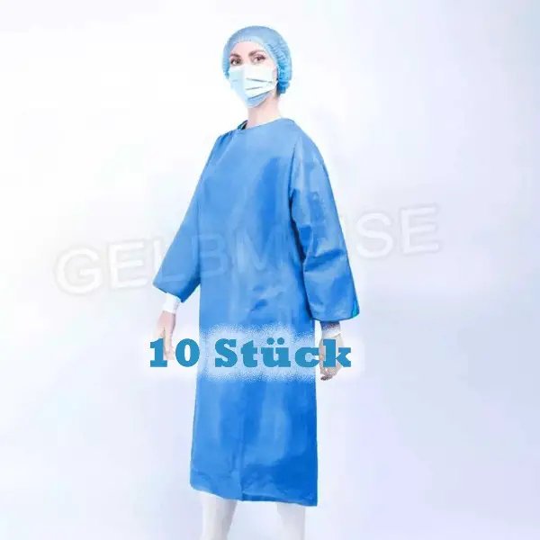 10x Schutzanzug, Schutzkittel, Ärmel mit Trikotbündchen, NEU