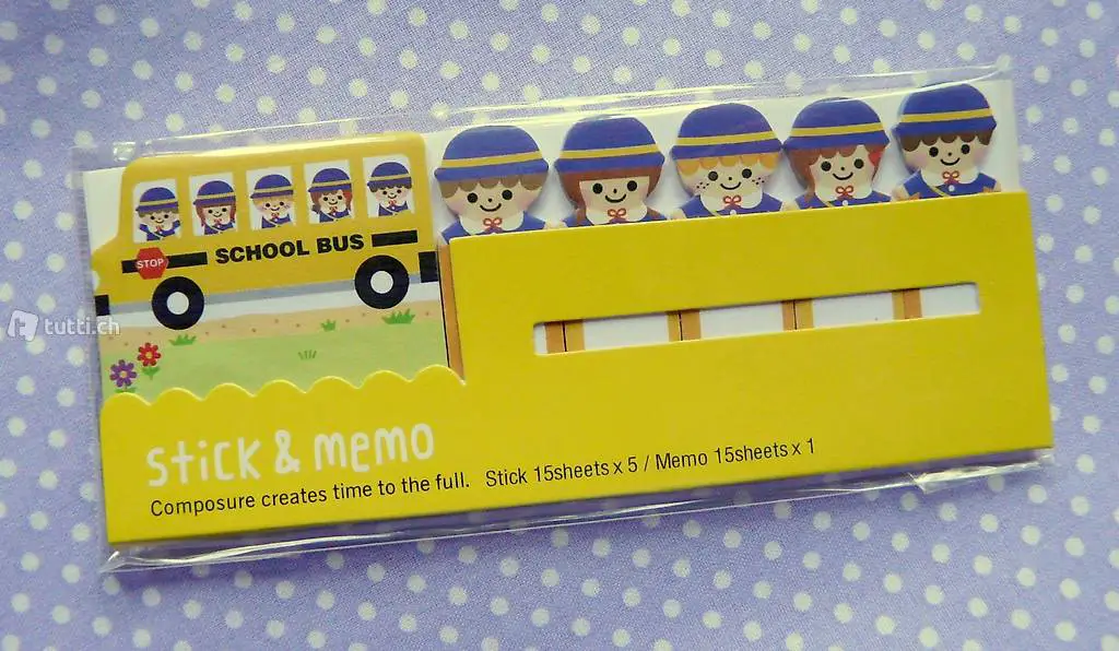 Post-it "School Bus" - stick marker & memo (P37)