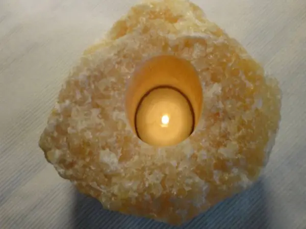 Windlicht Oragencalcit