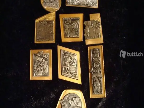 Fasnachtsplakette 1962 bis 1970 Gold