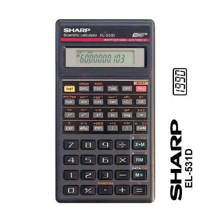 Taschenrechner SHARP EL-531D inkl. Deckel