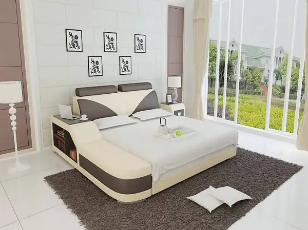  WASSERBETT HOTEL DOPPEL LEDERBETT POLSTERBETT WASSER LB8817